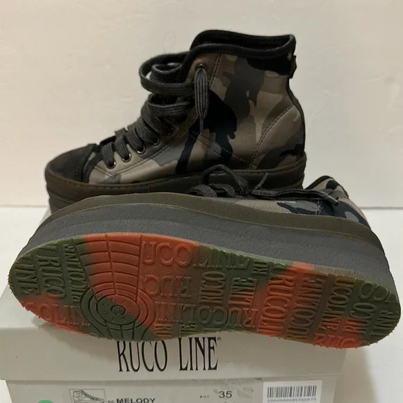 Brand new in box Rico Line Melody thunder Army Militare platform sneakers Sz 35 - Picture 6 of 9